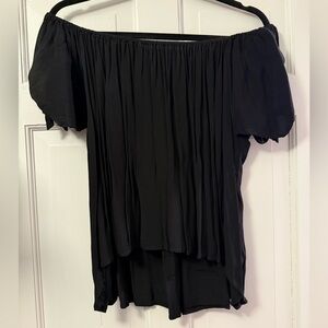 Elan Black Off-Shoulder Blouse